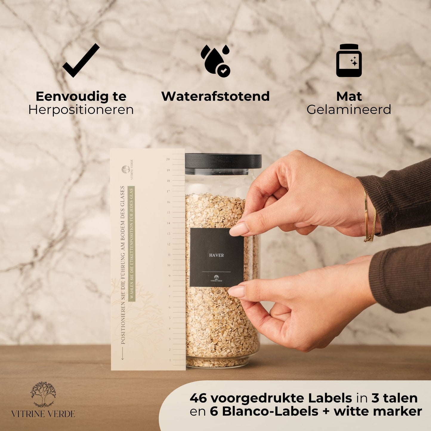 Vitrine Verde Vorratsgläser-Set – 6 Glasgefäße mit schwarzen Akazienholzdeckeln